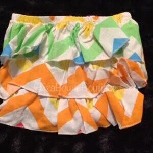 Rainbow Chevron Cotton Ruffle Bloomer  BLRBCH   NWT Boutique